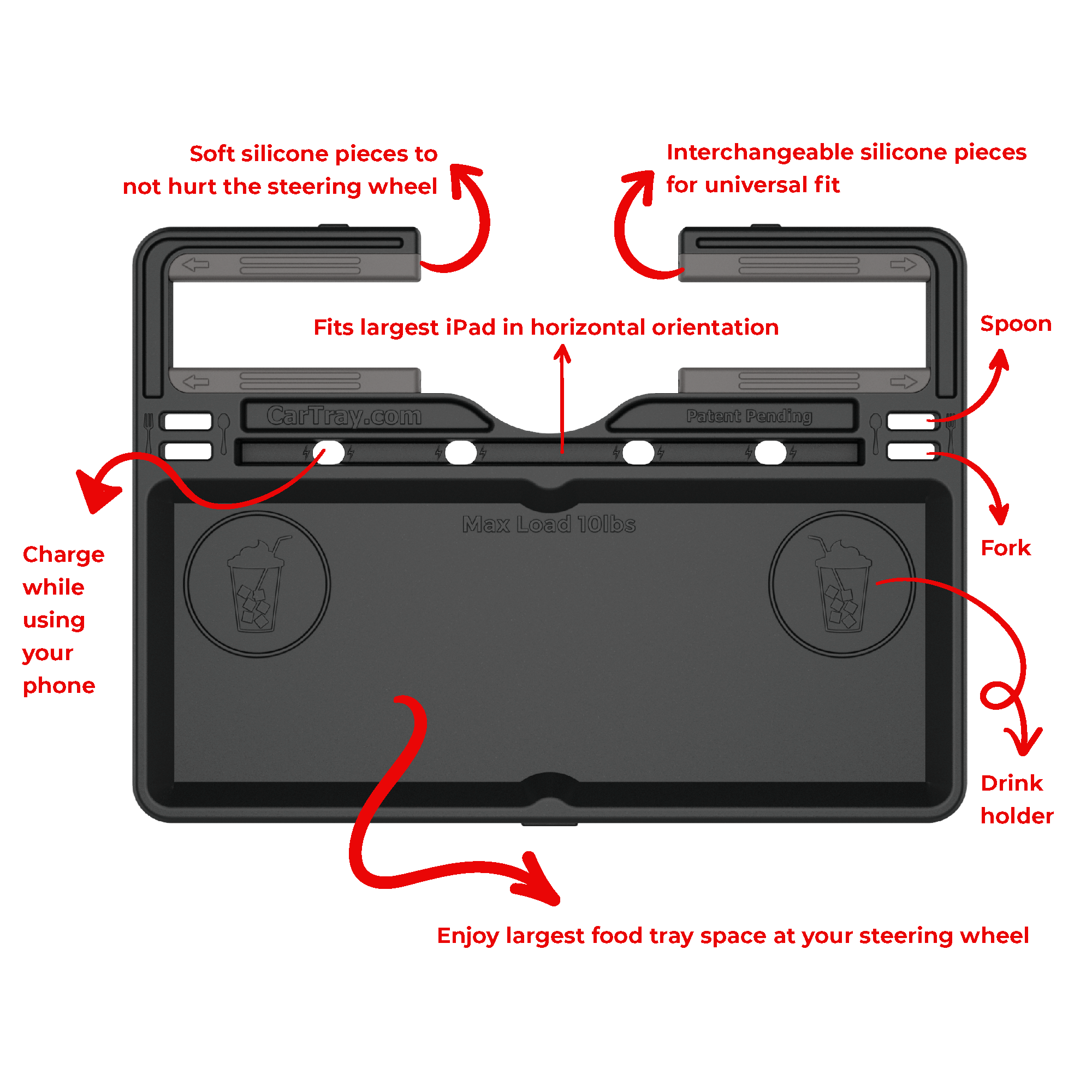 Car Tray for Tesla Model S/3/X/Y: Instantly turn your car into Office or Restaurant